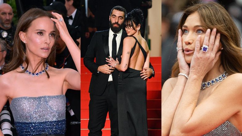Gwiazdy olśniewają na festiwalu w Cannes: Dua Lipa ze starszym o 14 lat ukochanym, Carla Bruni, Natalie Portman... (ZDJĘCIA)