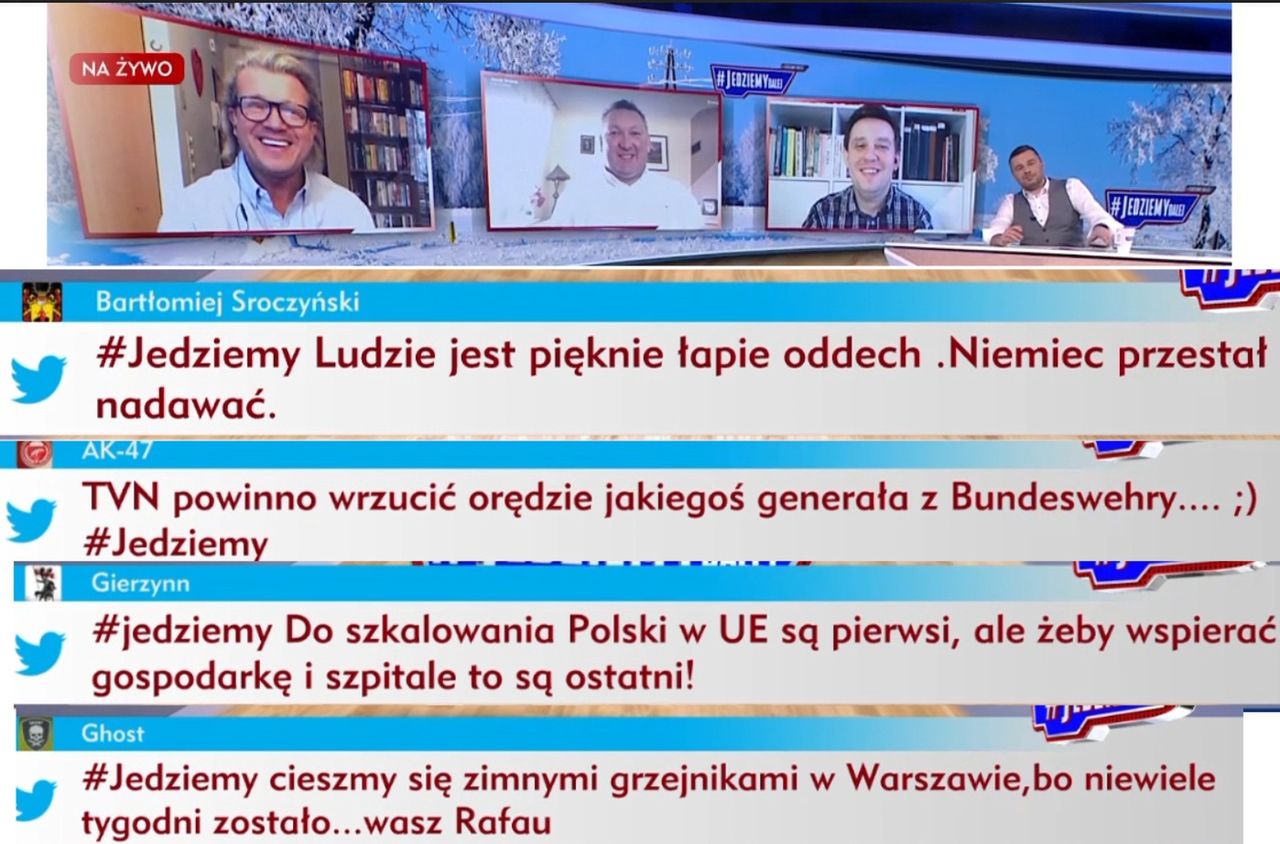 Komentarze internautów przywoływane w programie #Jedziemy.