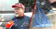 Skandal na proteście Solidarności. Użył flagi UE jako wycieraczki