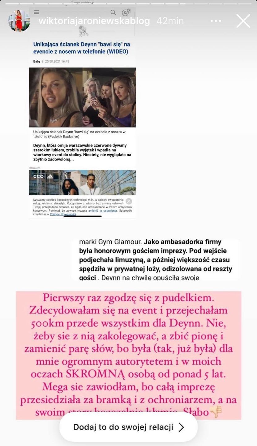 TikTokerki oburzone zachowaniem Deynn