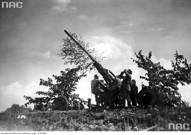 Armata przeciwlotnicza 75 mm wz. 36/37 - na zdjęciu ze słowacką obsługą