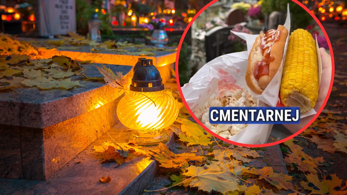 Pokazał "hity cmentarnej gastronomii". 