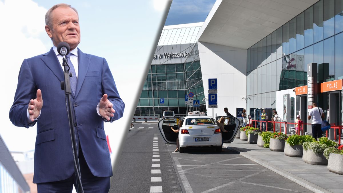 Donald Tusk mówił o Lotnisku Chopina podczas ogłaszania decyzji o CPK