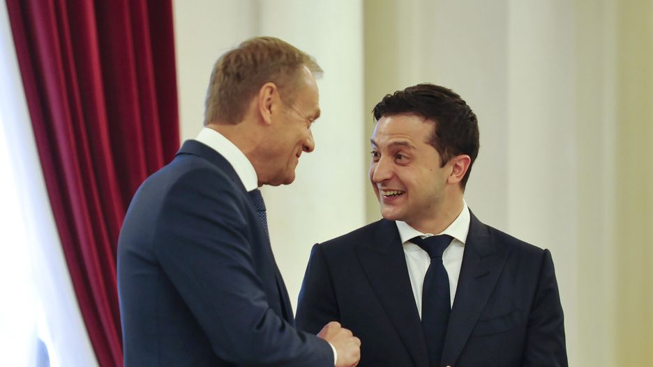 Donald Tusk i Wołodymyr Zełenski