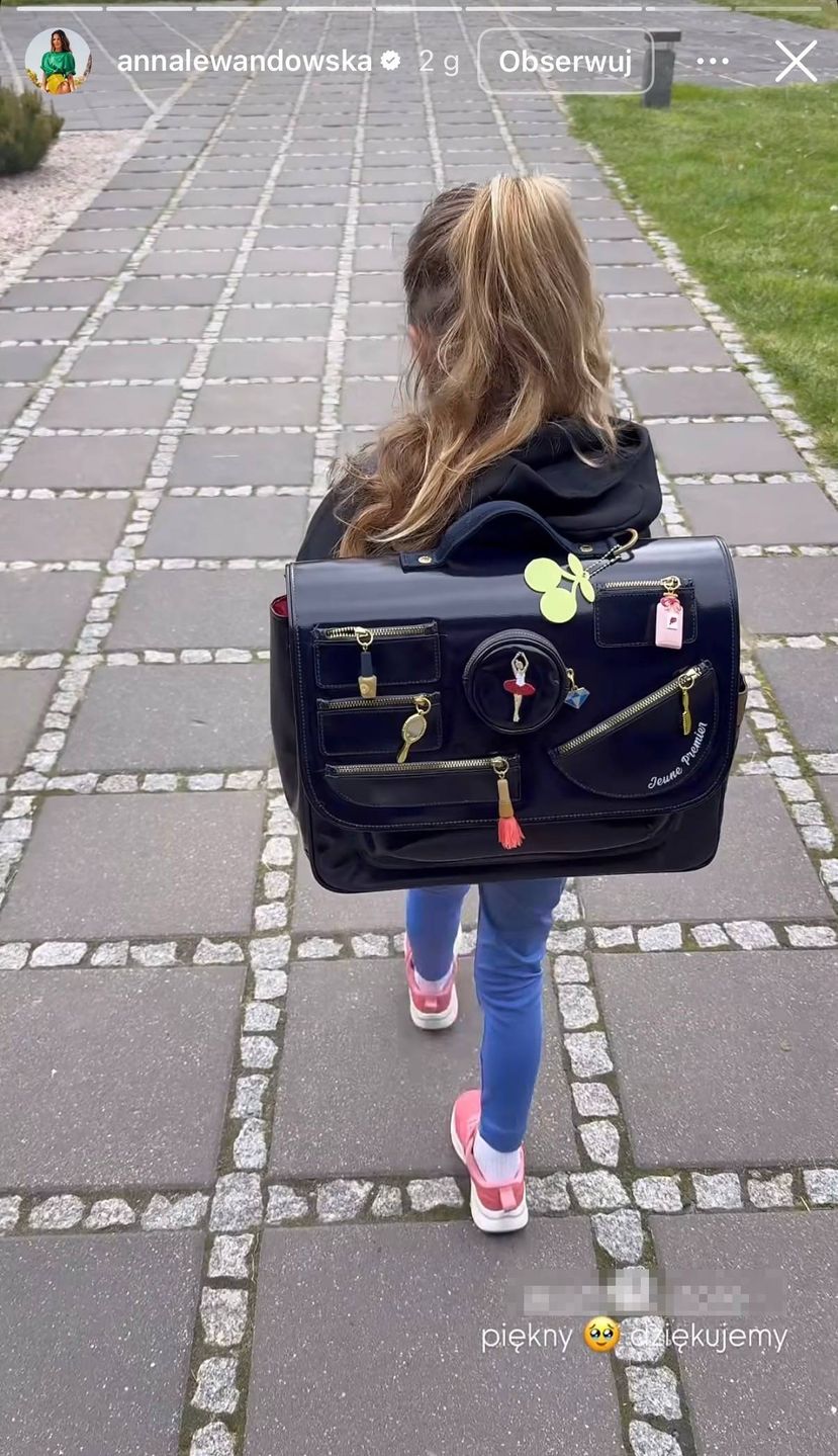 Laura Lewandowska z plecakiem za tysiąc złotych 