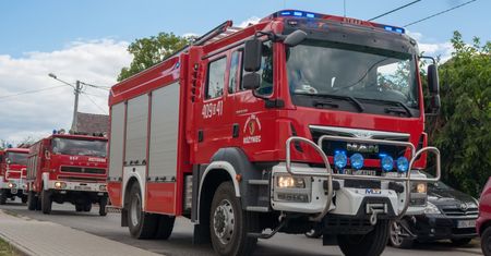 Koszalin. Potężny pożar przy ul. Lnianej