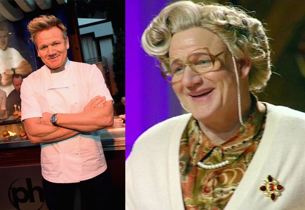 Gordon Ramsay przebrał się za... Panią Doubtfire! Podobny?