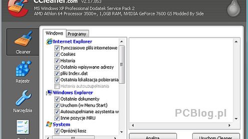 CCleaner wyczyści pustą przestrzeń? 1