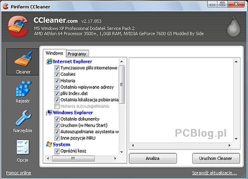 CCleaner w wersji 2.2.968 ze wsparciem dla nowych przeglądarek