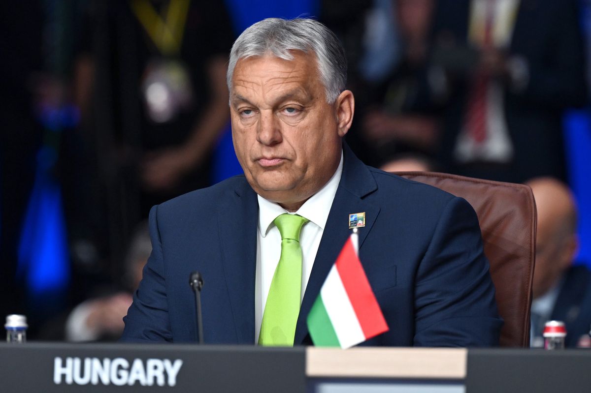 Premier Węgier Viktor Orbán podczas szczytu NATO w Wilnie