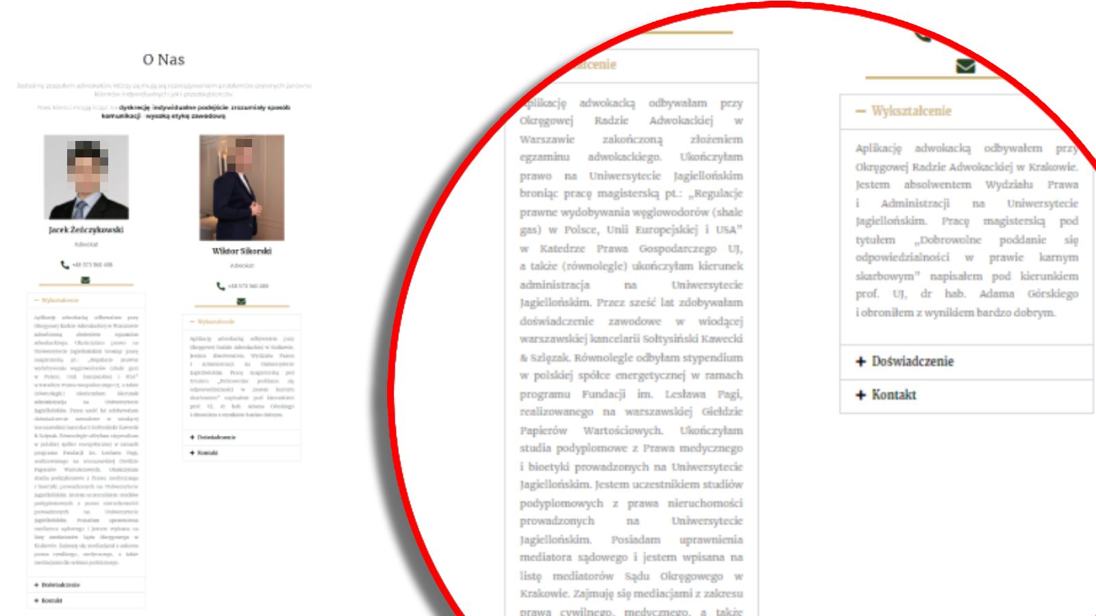 Sylwetki rzekomych prawników