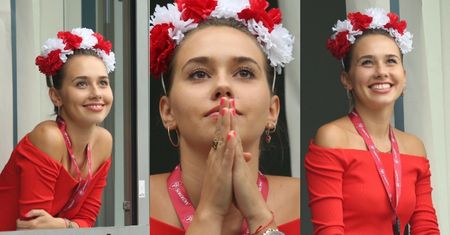 "Biało-czerwona" Marcelina Ziętek dzielnie kibicuje Piotrowi Żyle w Wiśle (ZDJĘCIA)
