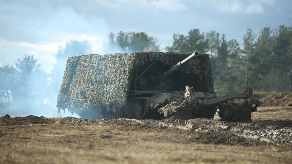 Białoruski T-72 z klatką