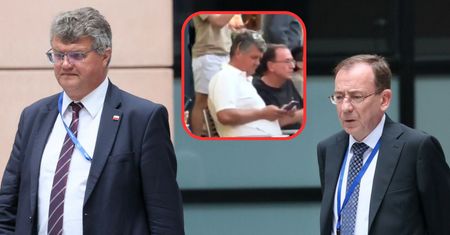 Kamiński i Wąsik przyłapani. Nagranie z Brukseli