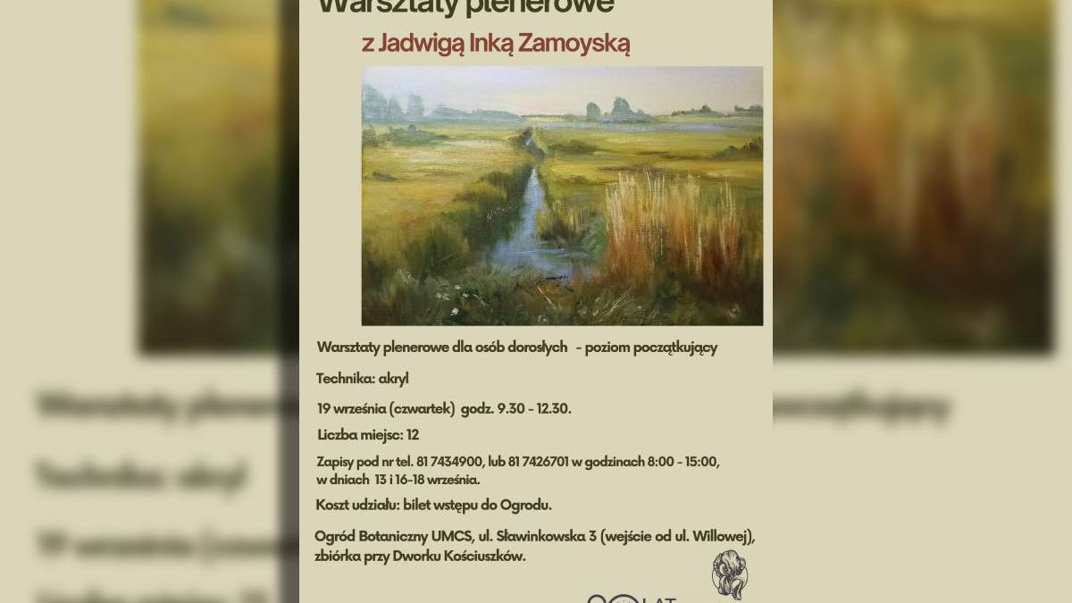 grafika warsztaty malarskie z Jadwigą Inką Zamoyską