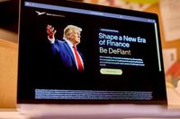 Trump's World Liberty Financial Plans To Create 'Strategic' Token Reserve
The World Liberty Financial website arranged on a laptop in New York, US, on Wednesday, Feb. 12, 2025. Chase Herro, co-founder of President Donald Trump's DeFi project, World Liberty Financial, said the platform plans on creating a strategic reserve with tokens bought. Photographer: Gabby Jones/Bloomberg via Getty Images
Bloomberg
crypto currencies, arranged, crypto-currency, north american, cryptography, united states of america, business news, digital currencies, u.s., digital currency markets, donald trump, cryptocurrencies, virtual money, american, u.s.a., crypto, electronic money, us, industries, digitial money, money, americas, electronic currency, finance, financial, u.s. president donald trump