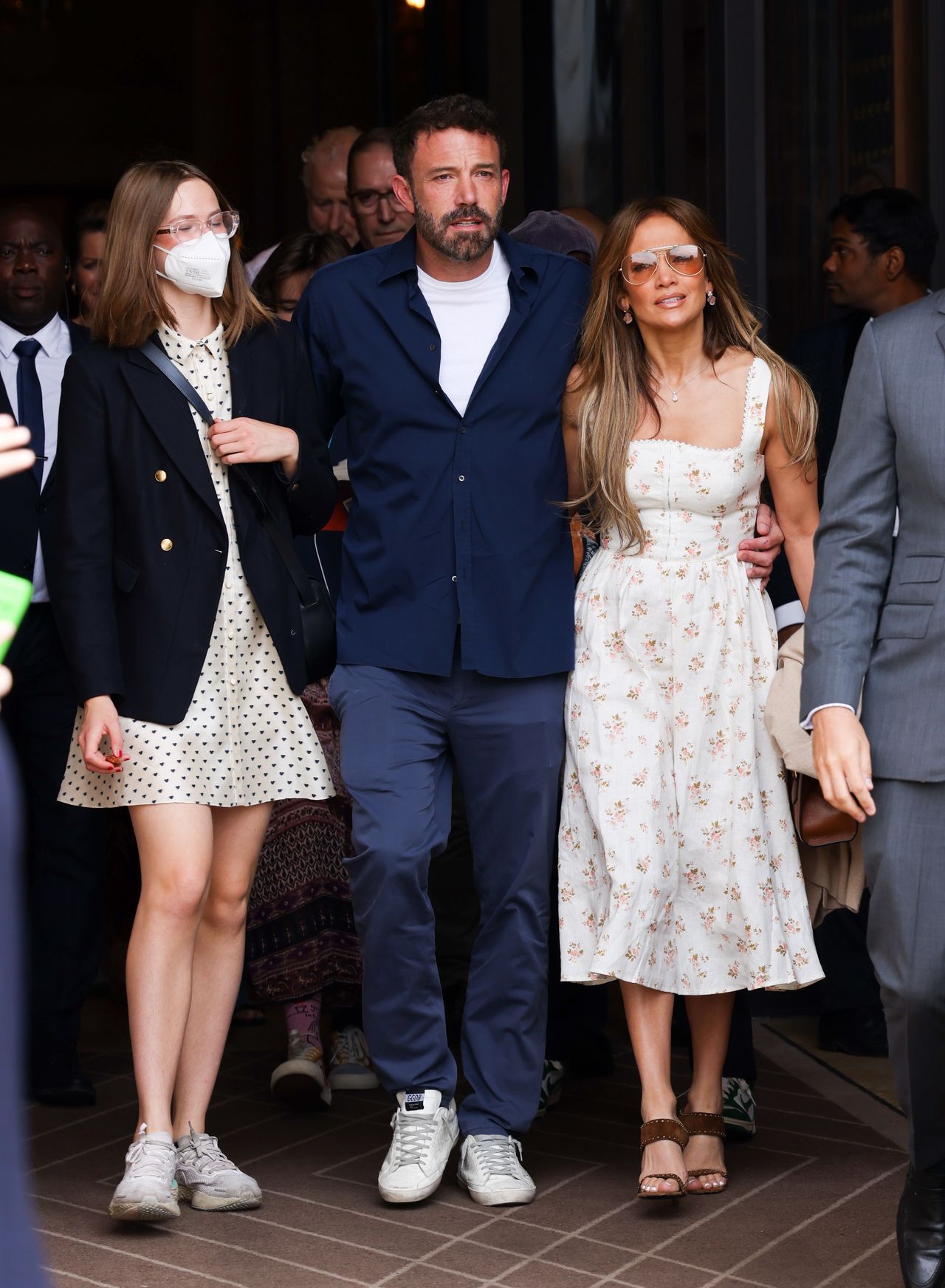 Jennifer Lopez and Ben Affleck with the actor's daughter