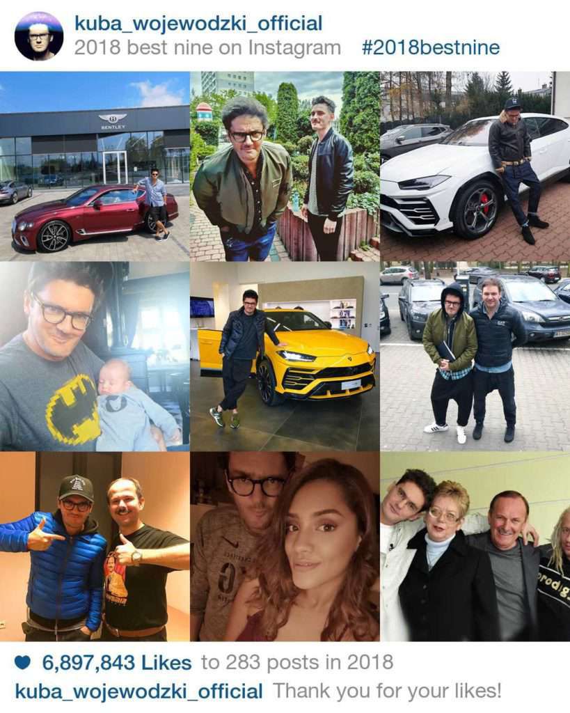 Kuba Wojewódzki – Best Nine 2019 Instagram