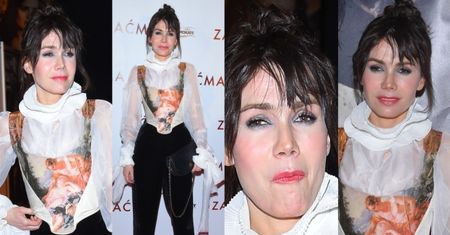 Olga Bołądź w dziwnej stylizacji na premierze "Zaćmy"... (ZDJĘCIA)