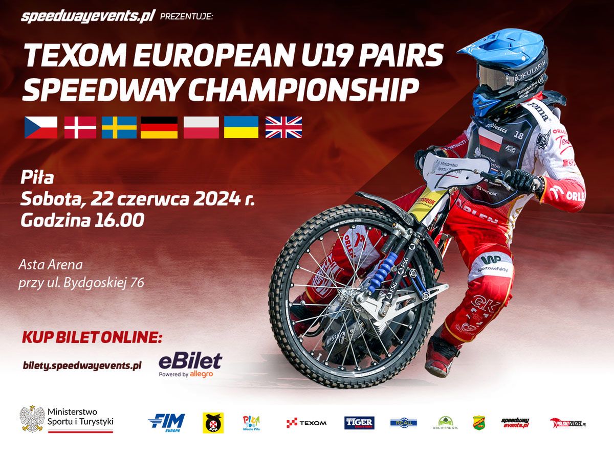 Przyjemski, Trześniewski i Bańbor w składzie Polski na Texom  European U19 Pairs Speedway Championship w Pile