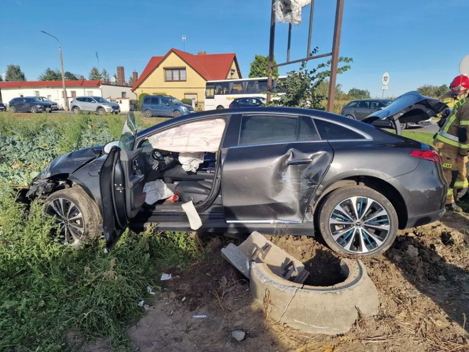 Auto Krzysztofa Czeczota po wypadku