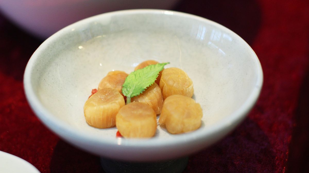 Przegrzebki gotowane na parze