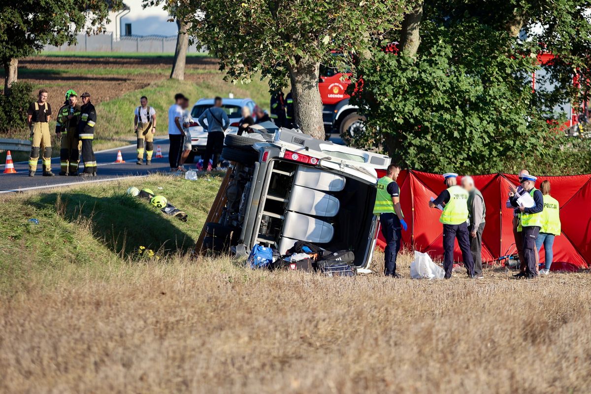 wypadek, bus, ranni Wypadek busa. Wielu rannych, dwie osoby nie żyją