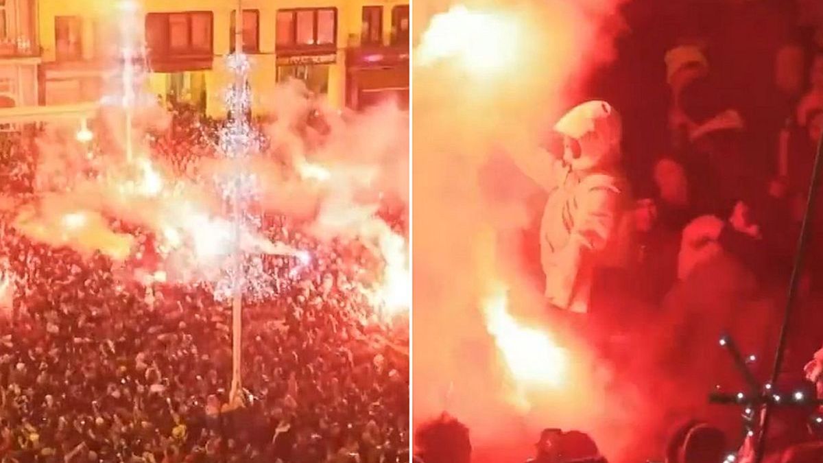 Fani futbolu z Chorwacji świętują w Zagrzebiu