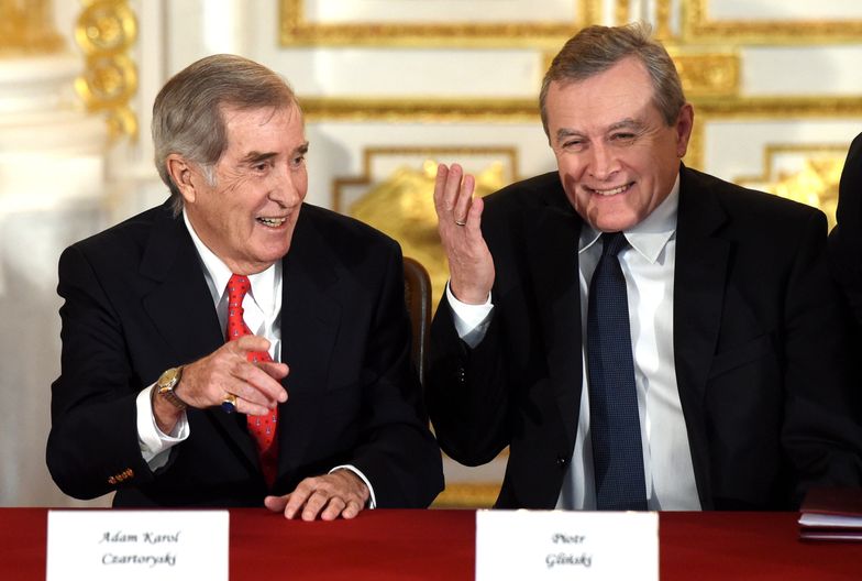 Adam Karol Czartoryski i minister Piotr Gliński