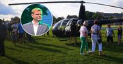 Wyborczy piknik mundurowy z wiceministrem. W tle kolejny helikopter