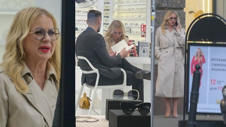 Marzena Rogalska na spotkaniu autorskim w butiku z okularami. Przyszła zaledwie garstka osób