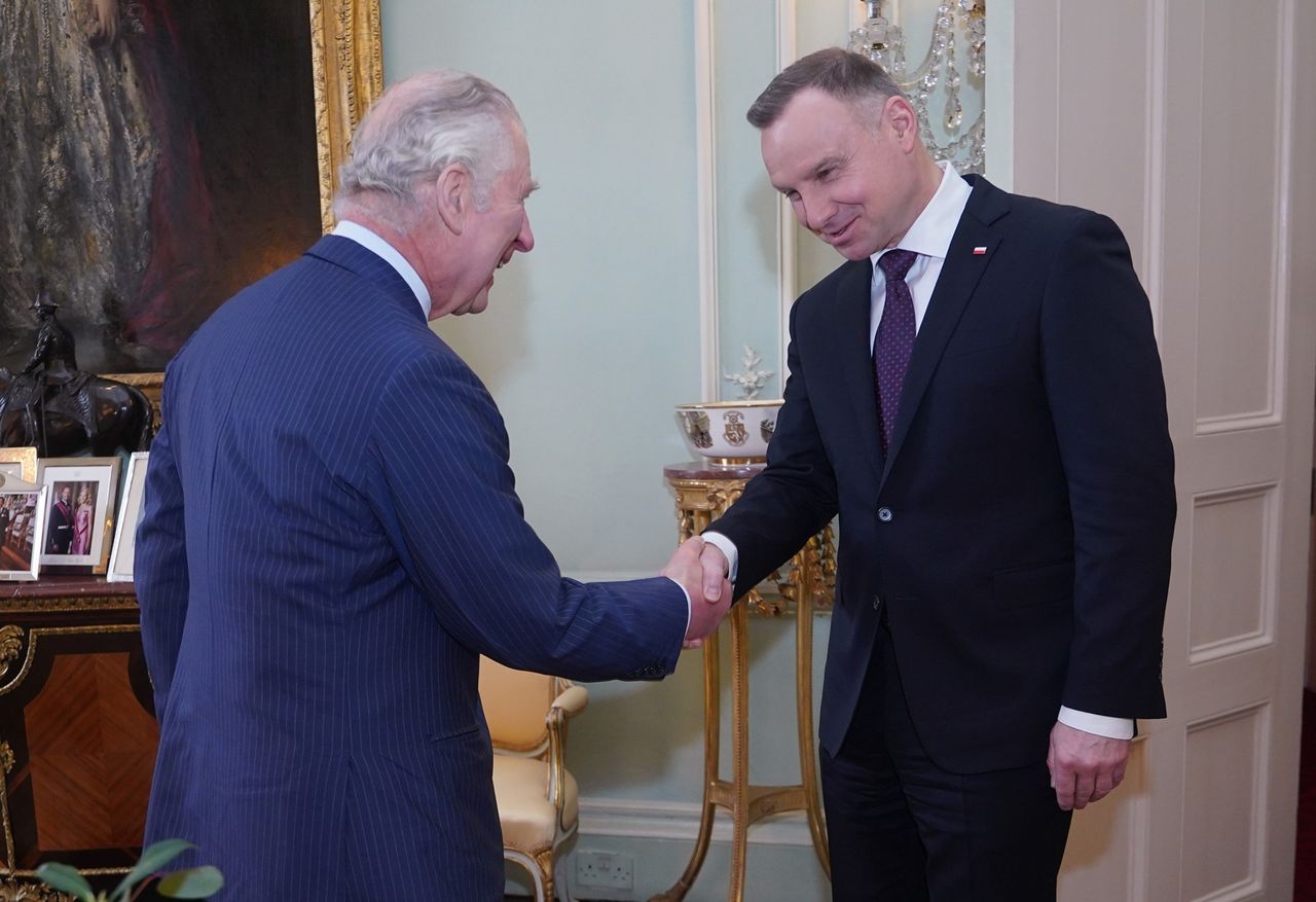 Prezydent Andrzej Duda spotkał się z królem Karolem III 