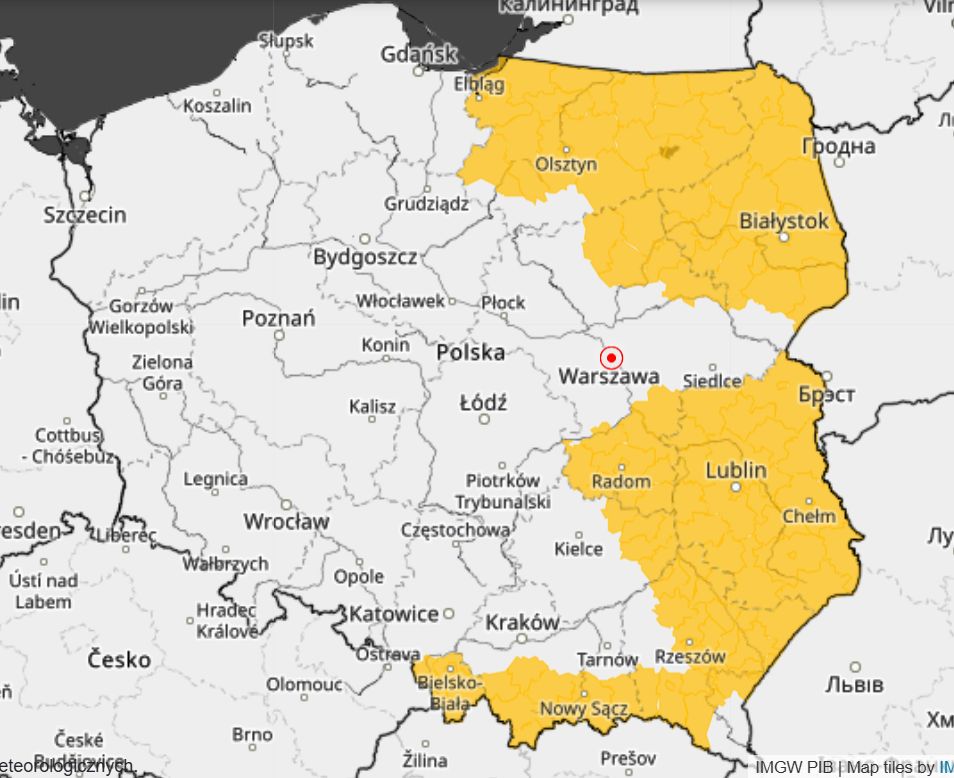 IMGW wydało alerty przed burzami i upałem