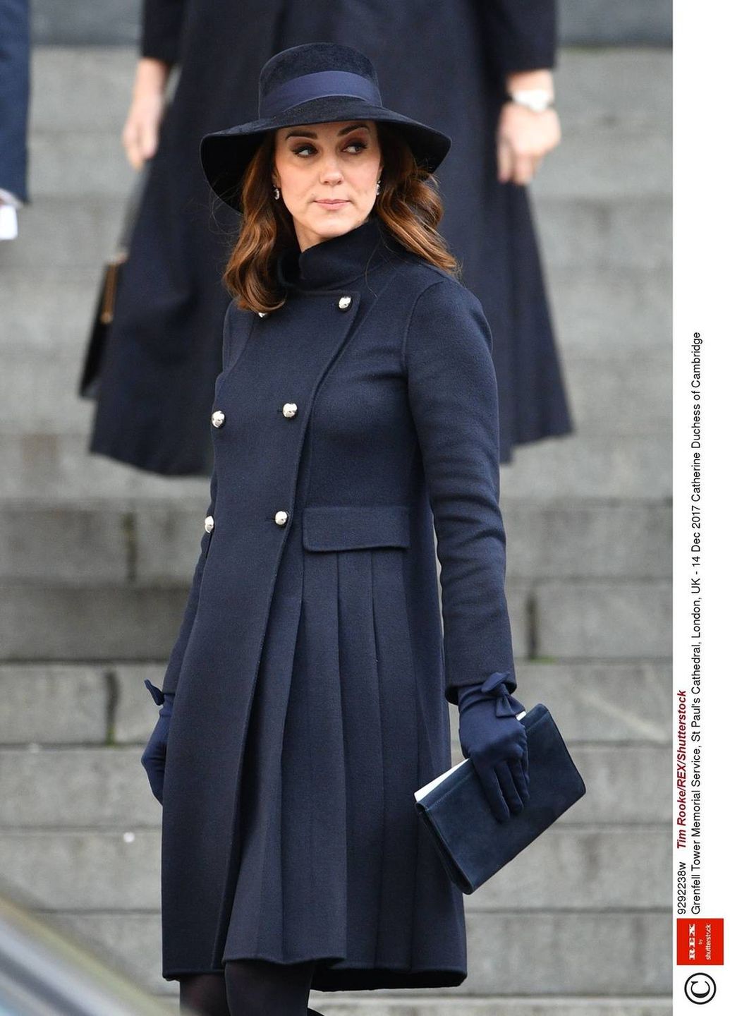 Kate Middleton, książę William, książę Harry i Adele podczas krajowego nabożeństwa żałobnego