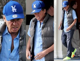 Wychudzony Val Kilmer wychodzi z hotelu w San Diego (FOTO)