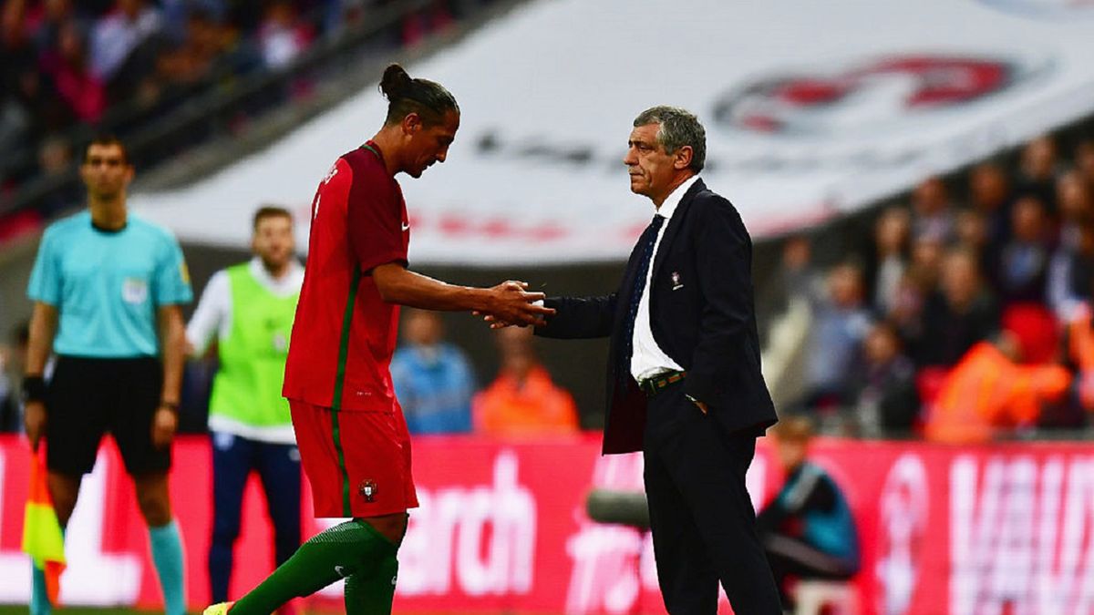 Bruno Alves i Fernando Santos