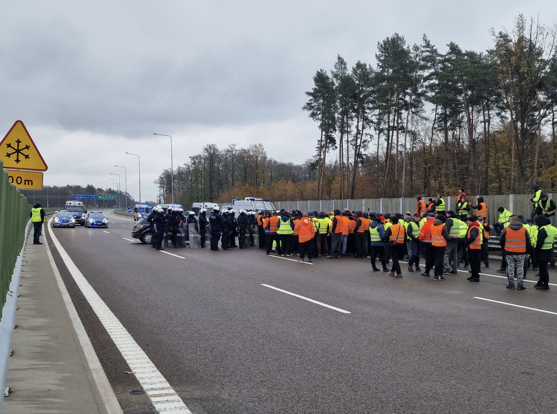 Protest polskich przewoźników