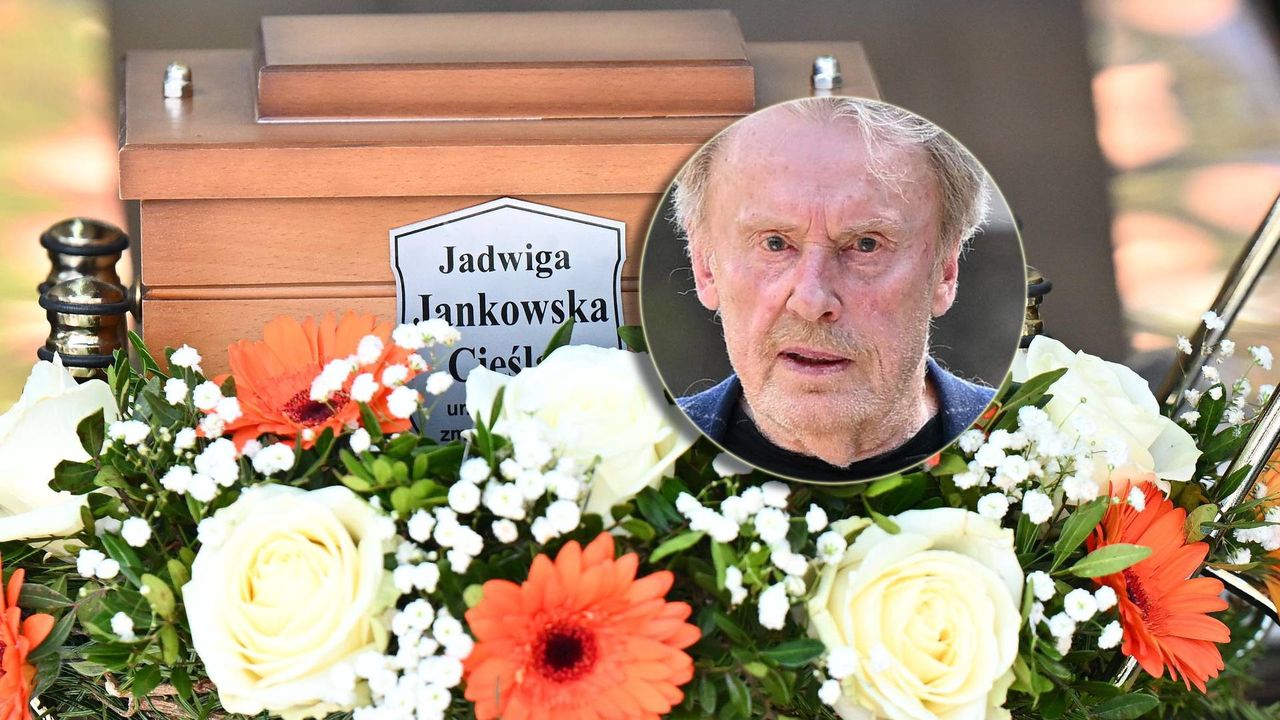 Tak Olbrychski ubrał się na pogrzeb Jankowskiej-Cieślak. Przystoi, czy nie? [ZDJĘCIA]