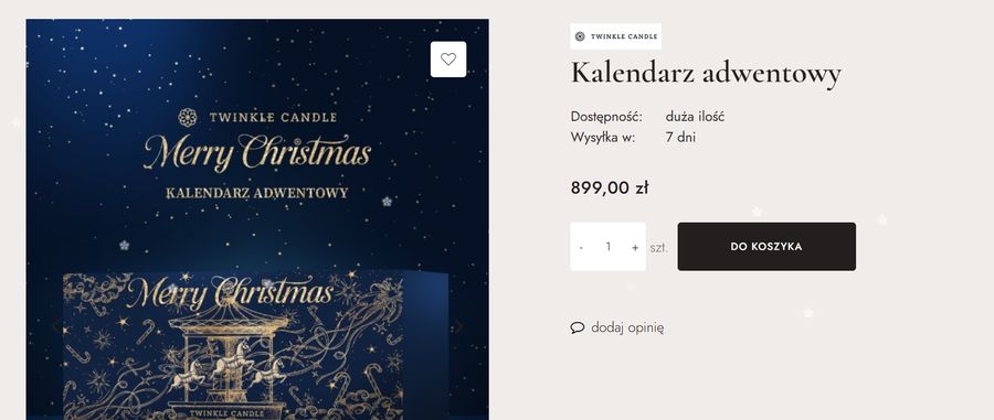 Kalendarz adwentowy Andziaks