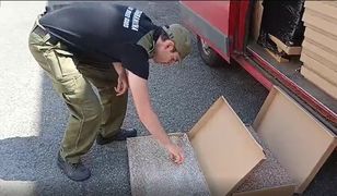 Papierosy upchane w pudełka na pizzę. Straż graniczna przejęła nielegalny towar