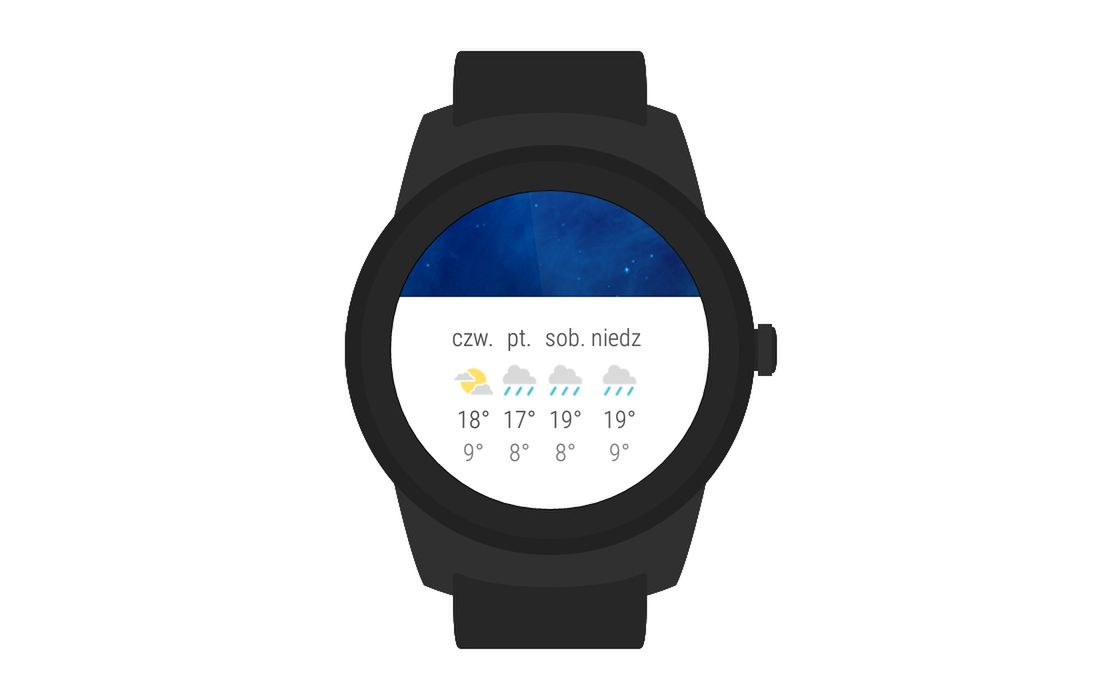 Pogoda na Androidzie Wear