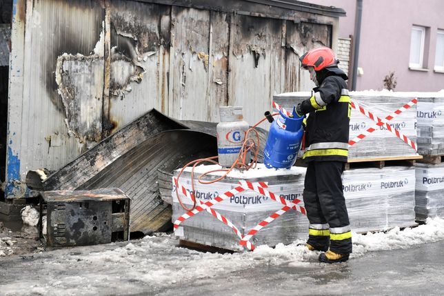 Łódź. Pożar na budowie kompleksu usługowego