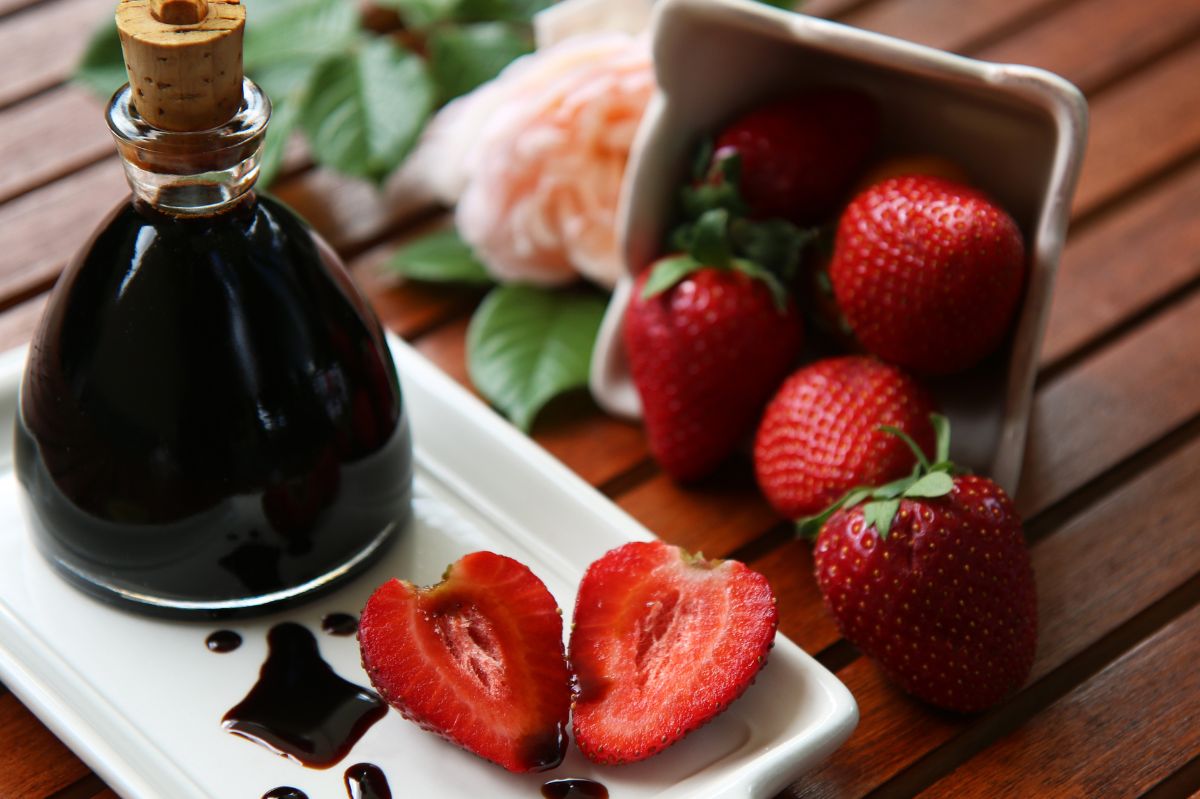 Strawberries and vinegar make a good combination.