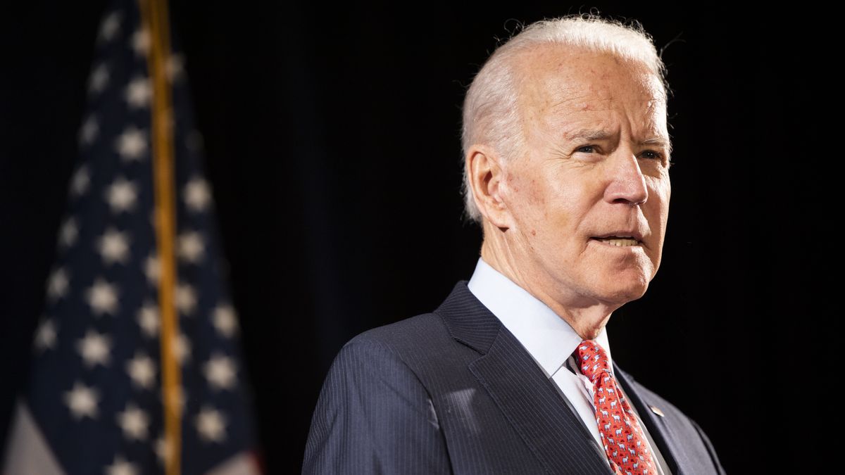 Former Vice President Joe Biden, 2020 Democratic presidential candidate, speaks during a news conference in Wilmington, Delaware, U.S., on Thursday, March 12, 2020. Biden sought to deliver an antidote to President Donald Trump's response to the coronavirus outbreak on Thursday, unveiling a new plan that shows how he would fight the spread of the virus and urging the administration to use it. Photographer: Ryan Collerd/Bloomberg via Getty Images