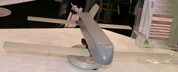 Model Switchblade'a pochodzący z wczesnego etapu prac projektowych (Fot. Defense-Update.com)