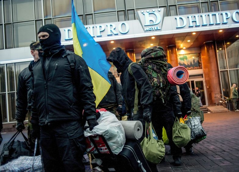Dziś członkowie organizacji Prawy Sektor opuścili kijowski hotel Dnipro