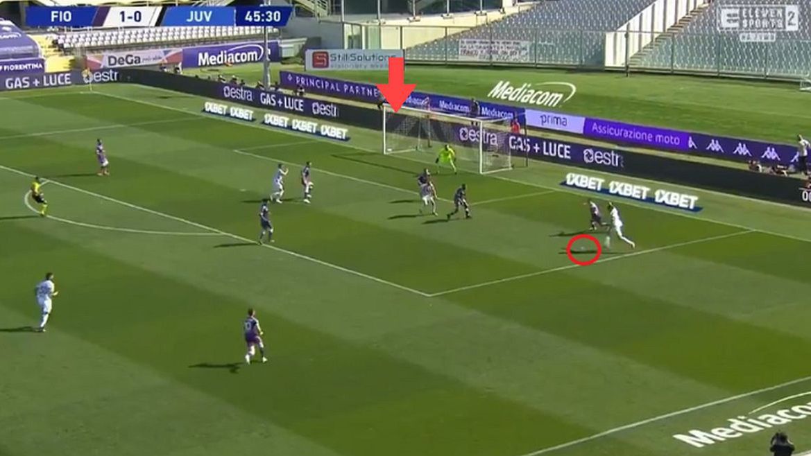 Alvaro Morata - gol w meczu z Fiorentiną