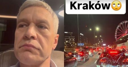 Michał Żebrowski psioczy na Kraków, bo utknął W KORKU: "Sp*****li ci najpiękniejszy weekend"