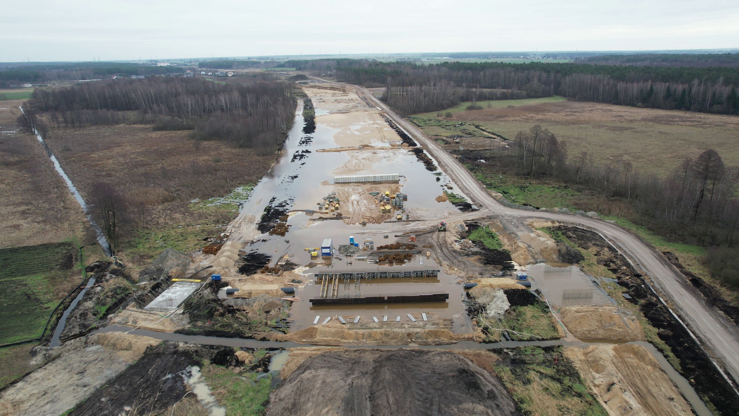 Budowa autostrady A2 na odc. Siedlce Południe - Malinowiec (stan na 29 grudnia 2023 r.)