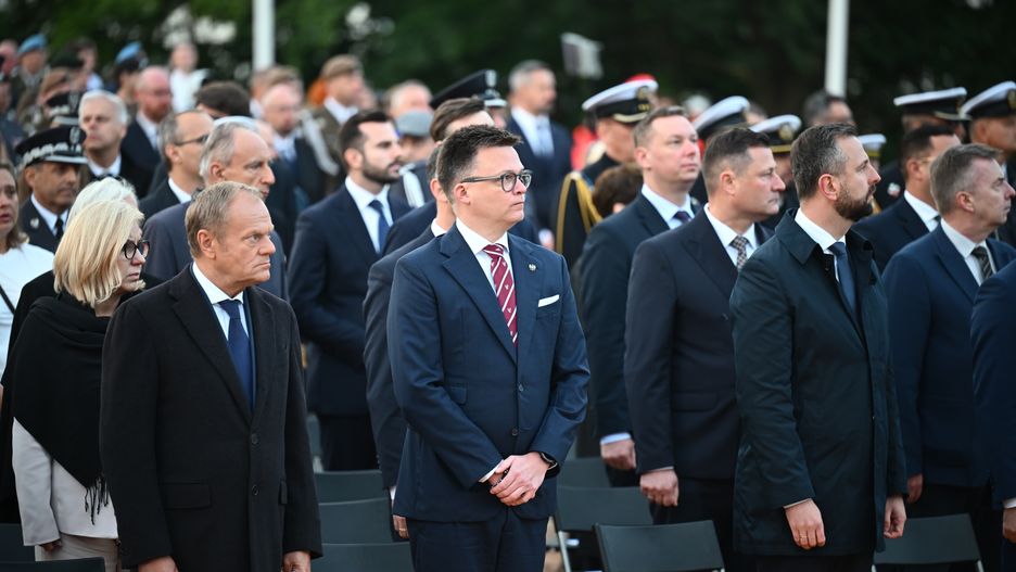 Donald Tusk, Szymon Hołownia i Władysław Kosiniak Kamysz 